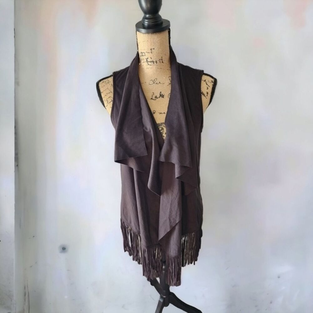 Decree Fringed Vest Womens SZ S Western Country Rodeo Festival Equestrian Suede